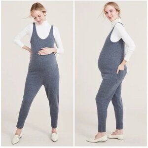 Hatch The Knit Onesie Maternity Jumpsuit Merino Wool Alpaca Charcoal